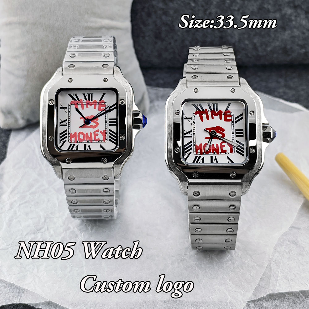 Luxury Watch Logo - Yeni NH05 Kare Saat Zaman Para