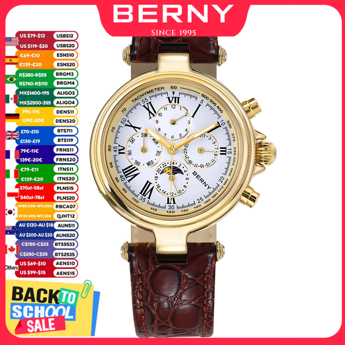 Seiko Watch Prospex - BERNY Retro Otomatik erkek saati Güneş