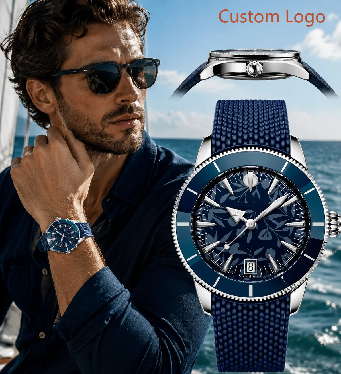 Luxury Watch Strap - Erkekler 46mm Dalış Otomatik Saat Dönen