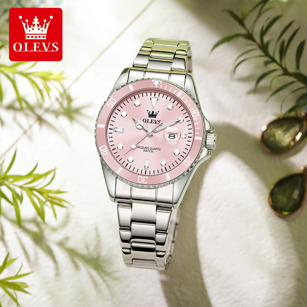 Luxury Watch Brand For Women - OLEVS Lüks Kuvars kadın Saatleri Çelik