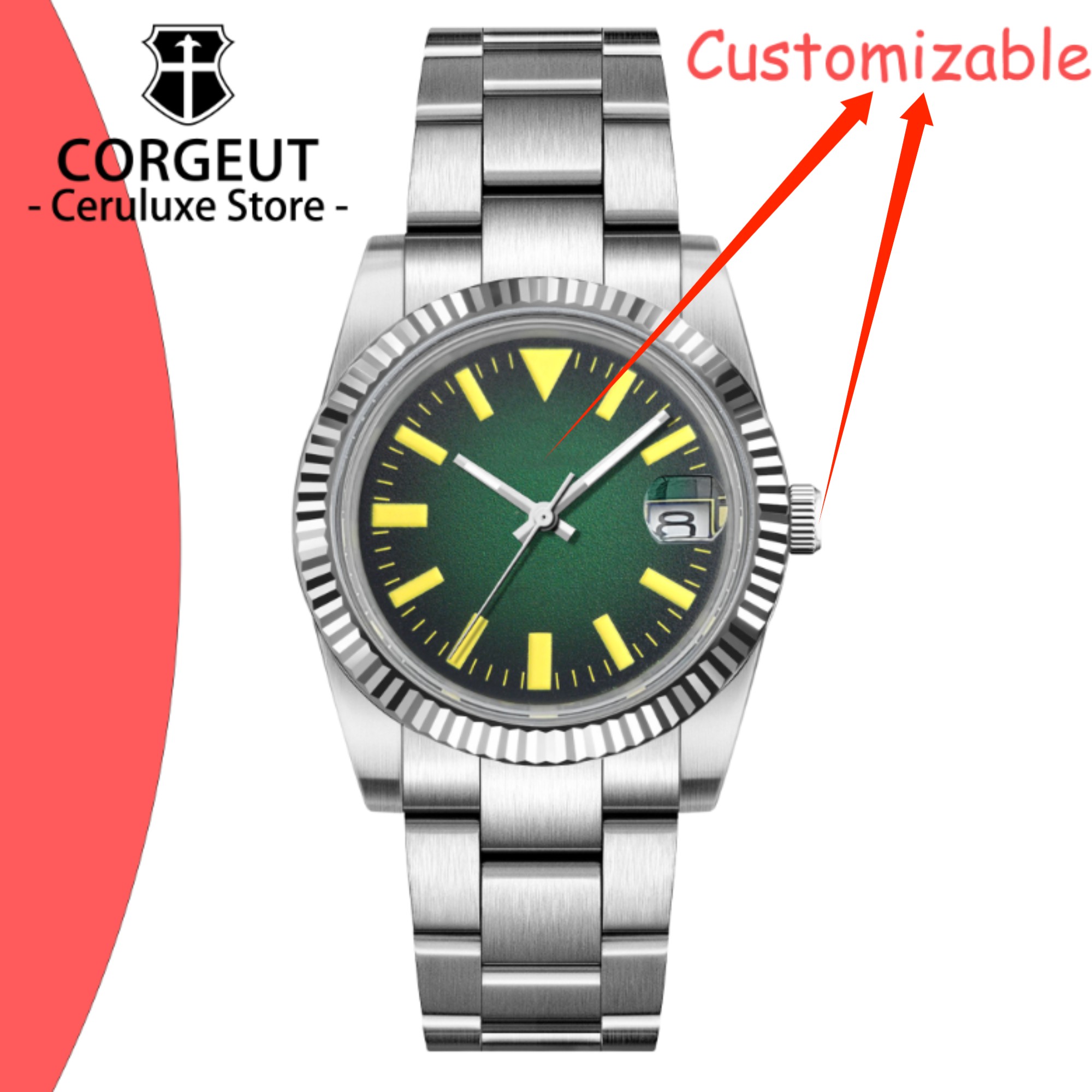 Luxury Watch Logo - Özel Logo 36/39mm Yeni NH35 Otomatik