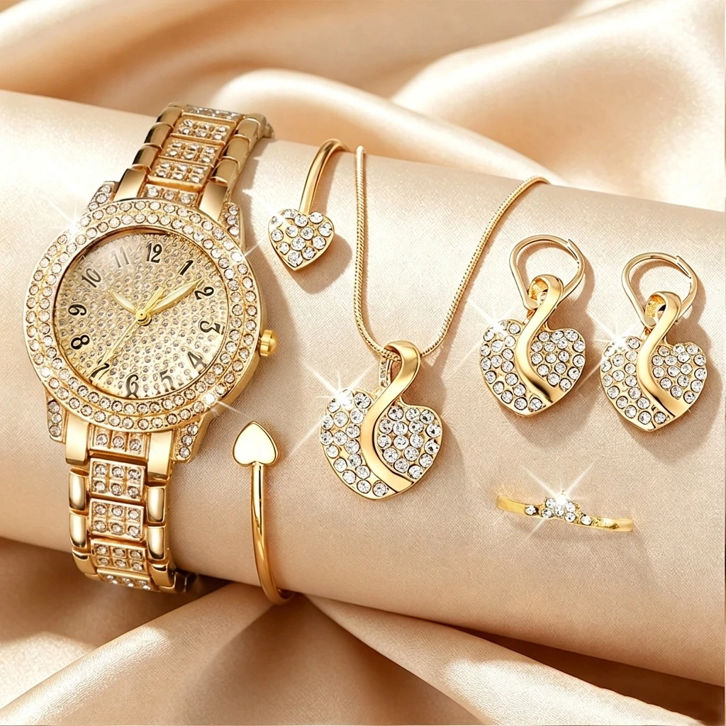 Luxury Watch Kit - 6 adet moda taklidi kadın izle