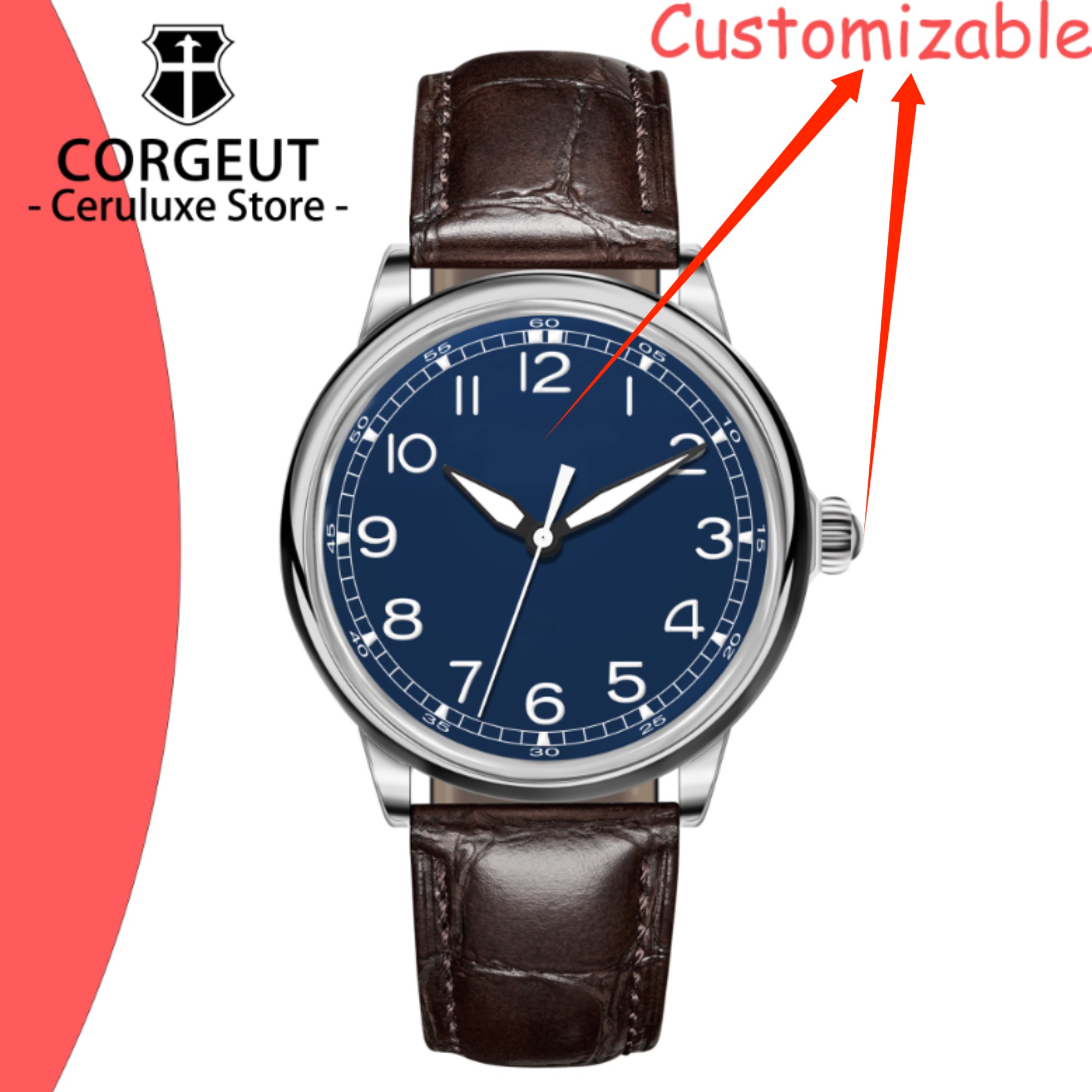 Luxury Watch Logo - ÖZEL Logo 41mm MIYOTA8215 Otomatik Mekanik