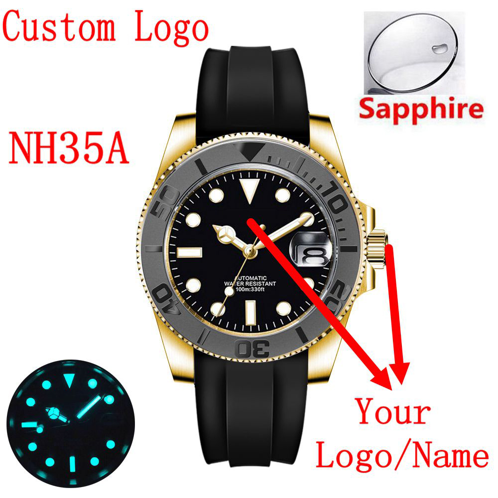 Luxury Watch Logo - Özel logo 40mLuxury NH35/ Miyota Otomatik