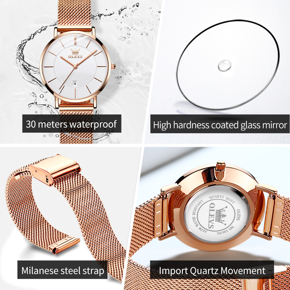 OLEVS Kadın Izle 5869 Zarif Mo - Luxury Watch Logo incelemesi ve fiyatı