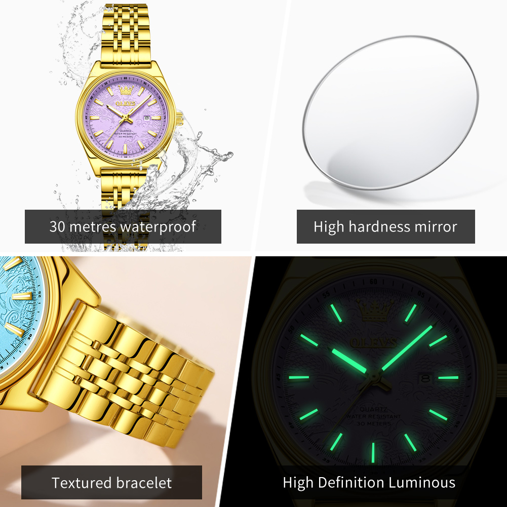 OLEVS Marka Lüks Altın Kadın S - Luxury Watch Brand For Women incelemesi ve fiyatı