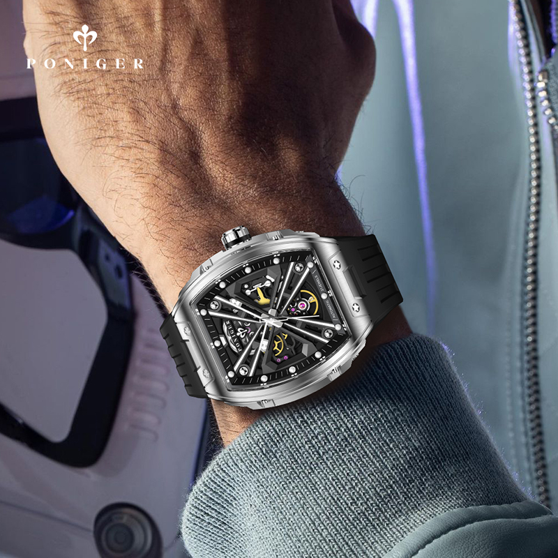 PONIGER Lüks Otomatik Mekanik  - Luxury Watch On Rubber Strap incelemesi ve fiyatı