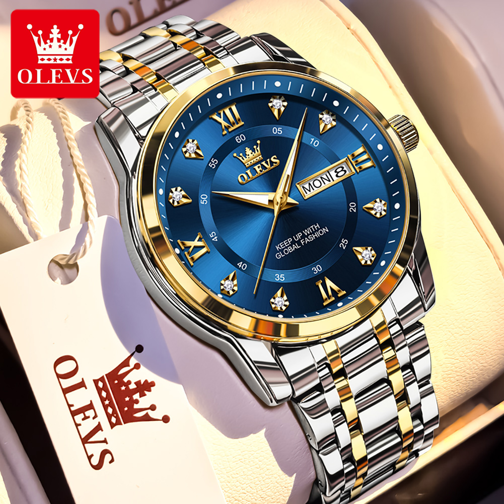 OLEVS Marka Moda erkek saatler - Luxury Watch Logo incelemesi ve fiyatı