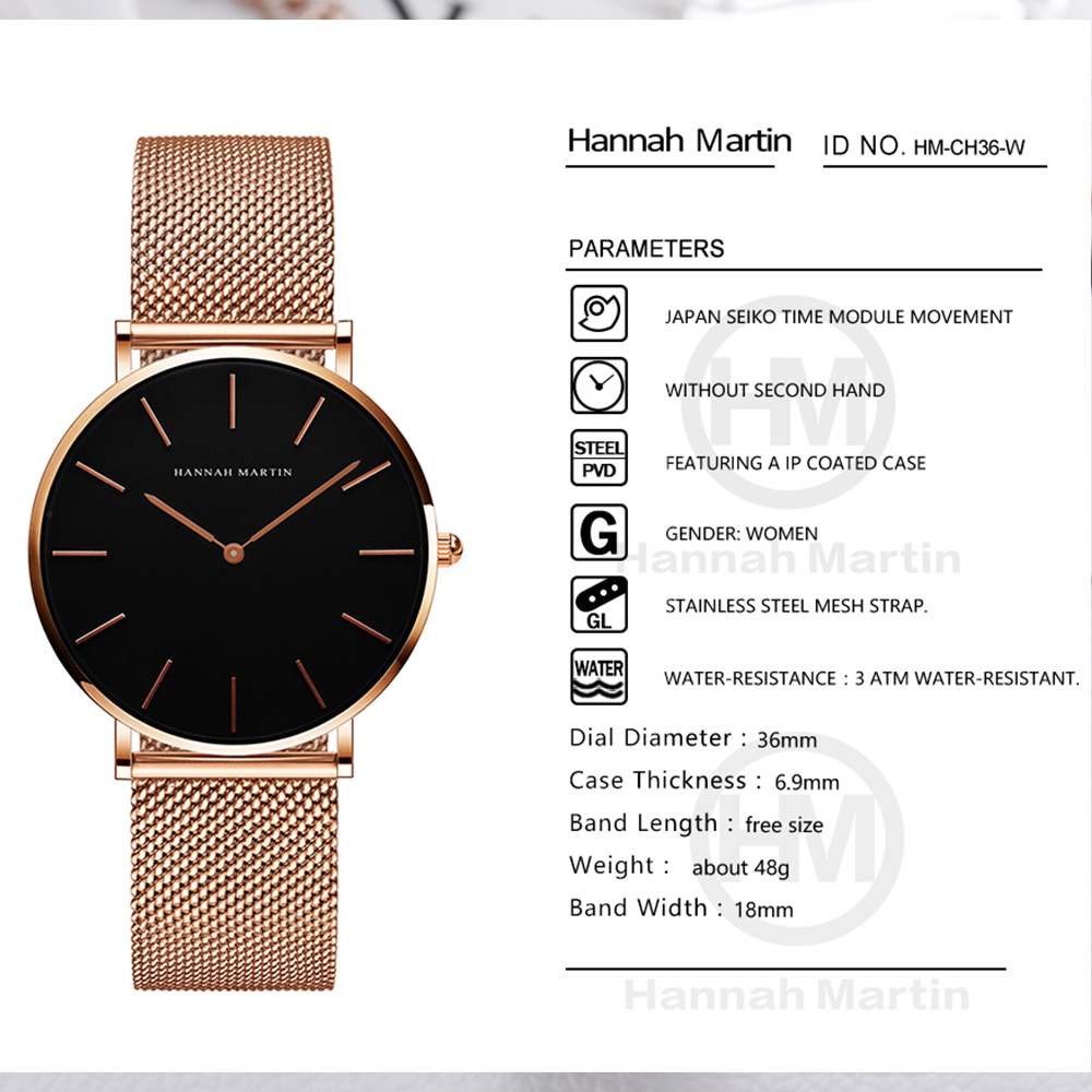 Hannah Martin Üst Marka Lüks S - Luxury Watch Brand For Women incelemesi ve fiyatı