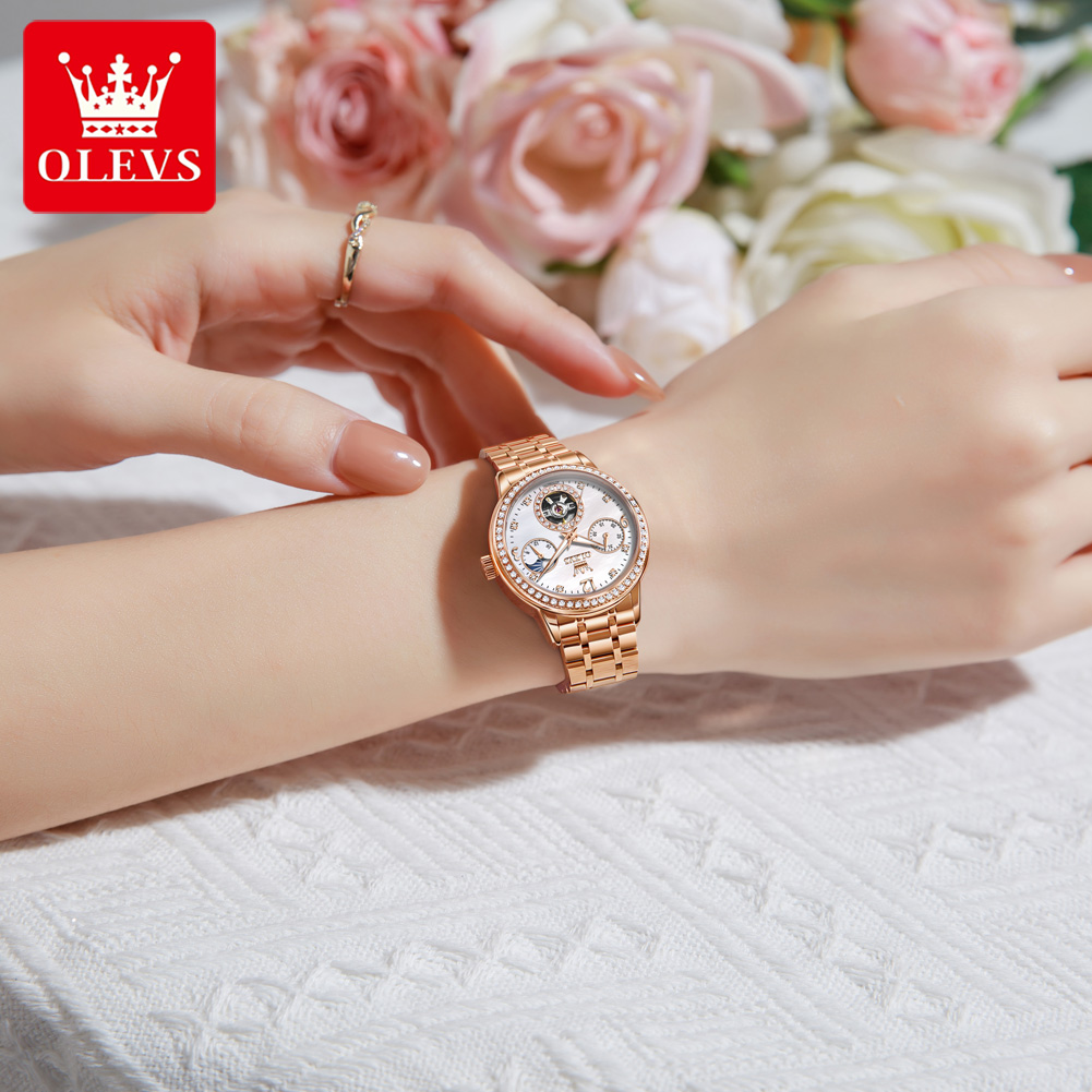 OLEVS kadın saatleri üst marka - Luxury Watch Box incelemesi ve fiyatı