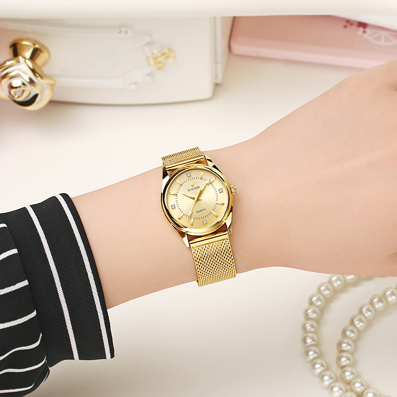 WWOOR Lüks Marka Elbise Altın  - Luxury Watch Brand For Women incelemesi ve fiyatı