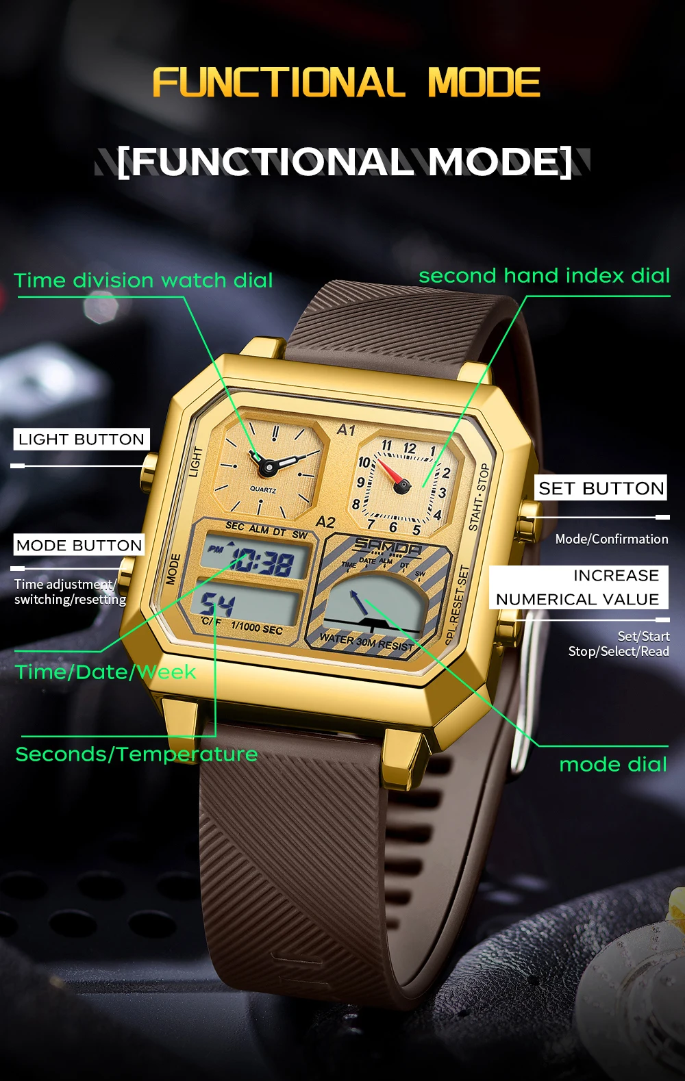 SANDA üst marka 6210 moda erke - Luxury Watch Store incelemesi ve fiyatı